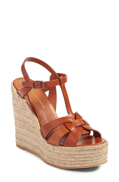 yves saint laurent espadrilles|Saint Laurent tribute espadrille wedges.